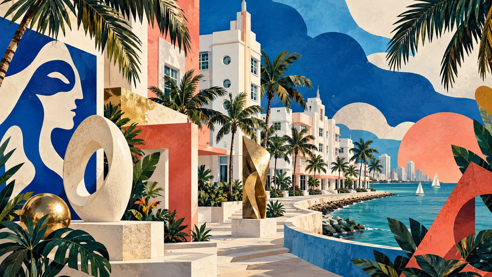 Miami Art Week — editorial illustration created for The Circuit Report