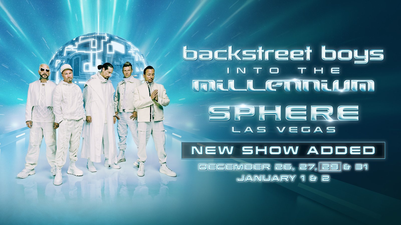 Backstreet Boys: Into the Millennium at Sphere — official organizer artwork