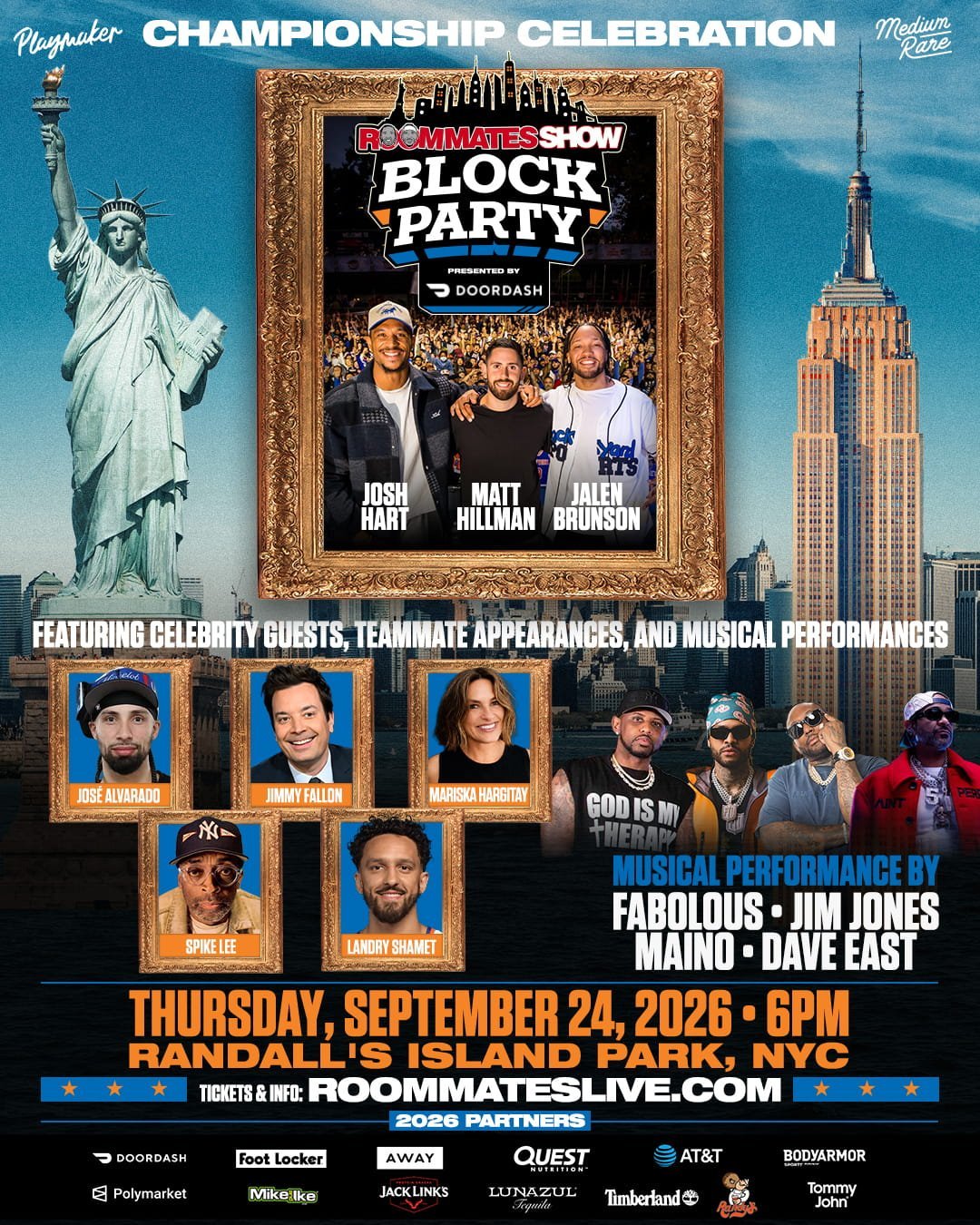 The Roommates Show Block Party — original organizer promotional artwork