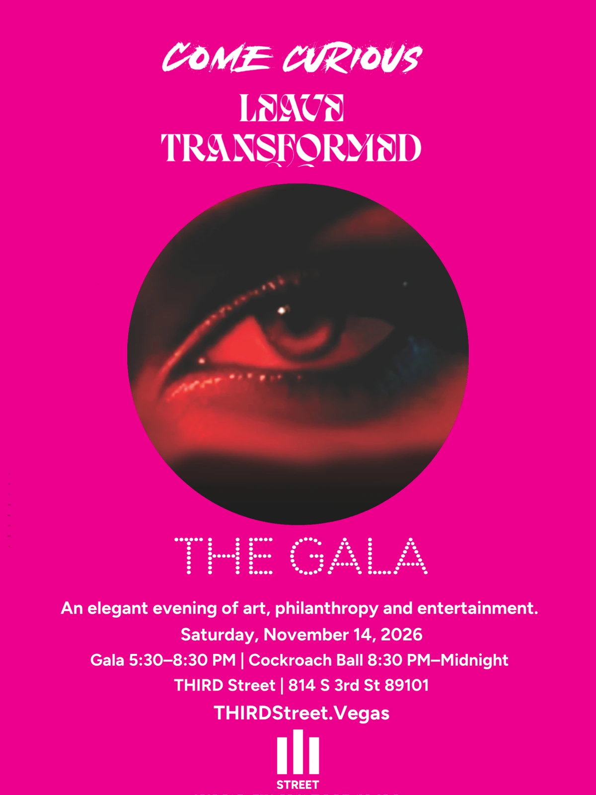 THIRD Street Inaugural Legacy Benefit + Cockroach Ball — official promotional artwork