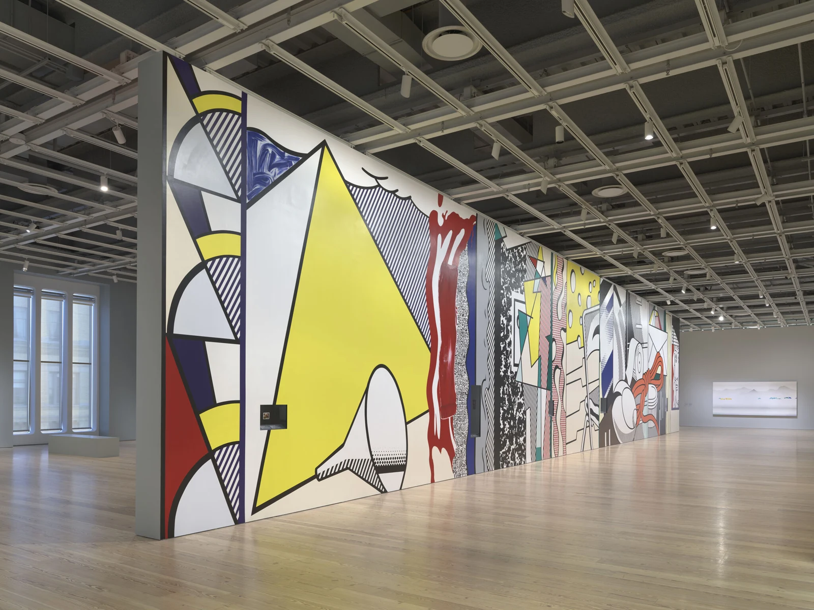Installation view of Roy Lichtenstein: Like New at the Whitney