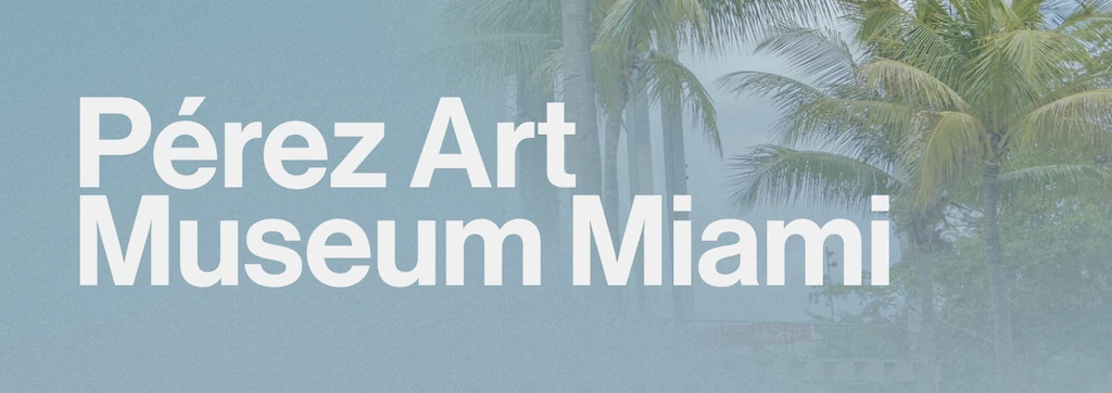 Pérez Art Museum Miami official wordmark with palm-tree background