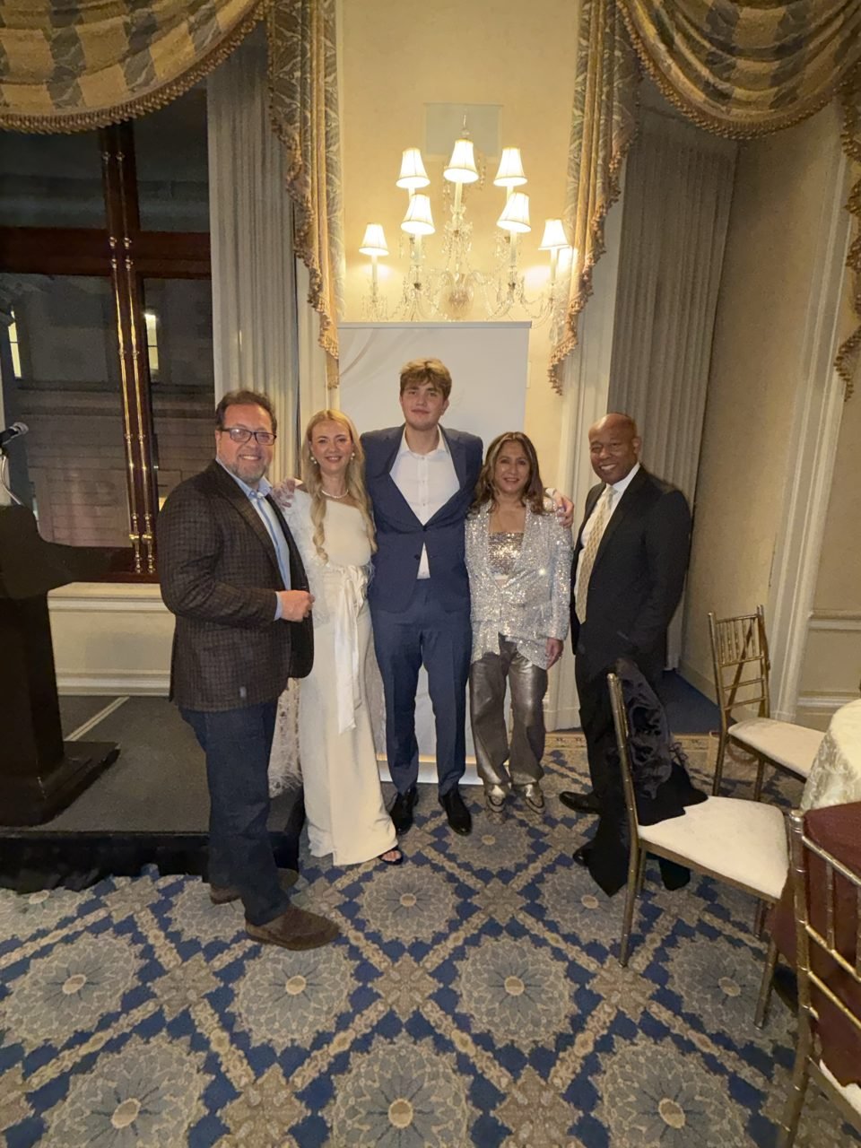 Five guests at the Angel’s Helpers gala in the Harmonie Club.