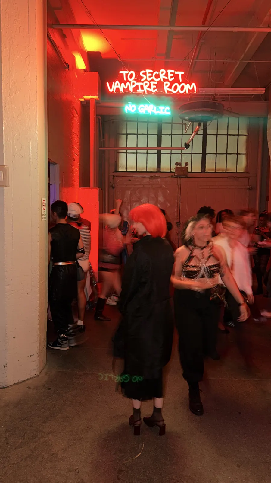 Guests move through one of the Vampire Ball’s indoor passages.